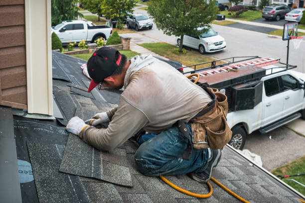 Professional Flat Roof Repair technician working in Utica, IL